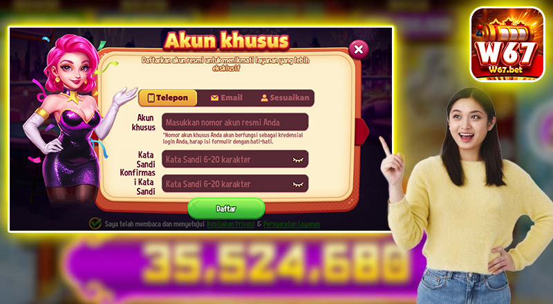 Panduan Cara Daftar W67 Panduan Cara Daftar W67